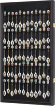 Load image into Gallery viewer, Luxurious 60-Spoon Display Case with Hinged Door &amp; Felt Background - Black