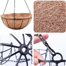 Load image into Gallery viewer, 4-Pack 14" Rustic Hanging Baskets with Coco Liners for Vibrant Outdoor Plants