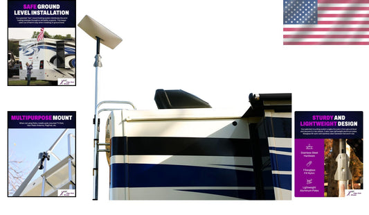 Durable Aluminum Starlink Gen 2 Mount with Innovative Ground Access Design