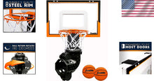 Load image into Gallery viewer, Pro-Style Mini Basketball Hoop for Door: Quick Ball Return &amp; Foam Balls Included