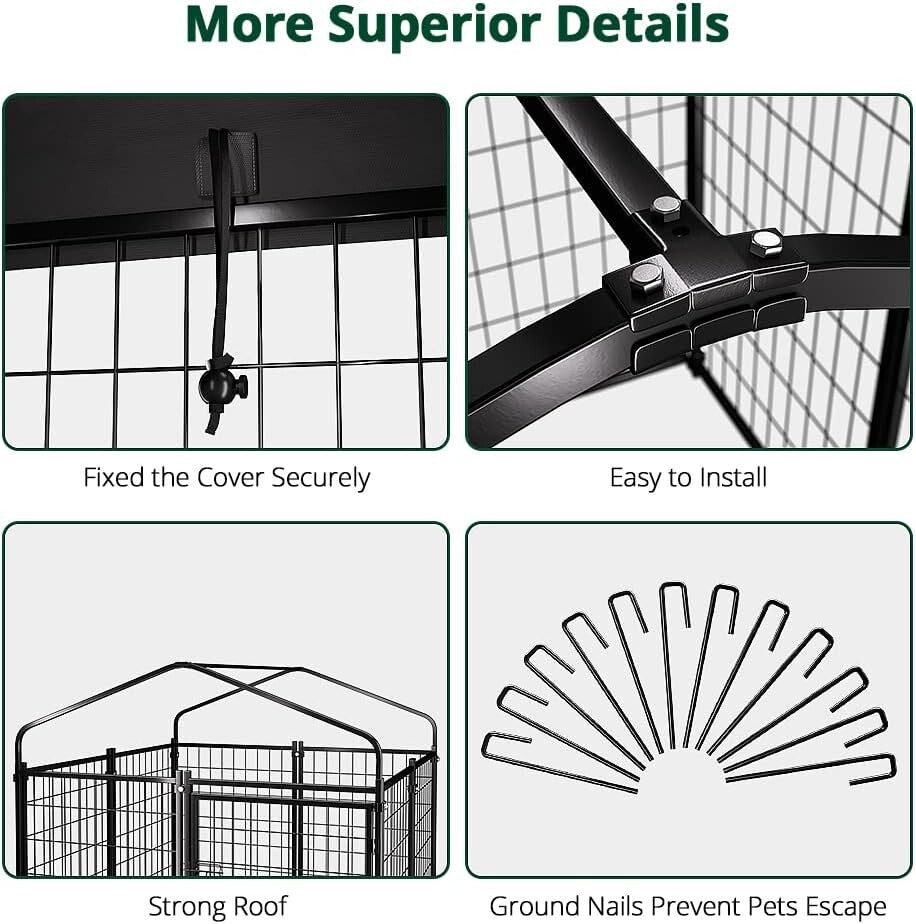 Spacious Outdoor Dog House with Waterproof Roof for Small to Medium Breeds