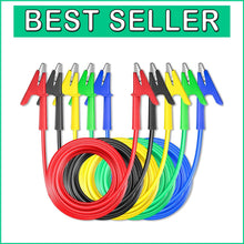Load image into Gallery viewer, 5PCS Alligator Clips Test Leads - Dual-Ended Copper Wire 16.4ft for Safety Te...