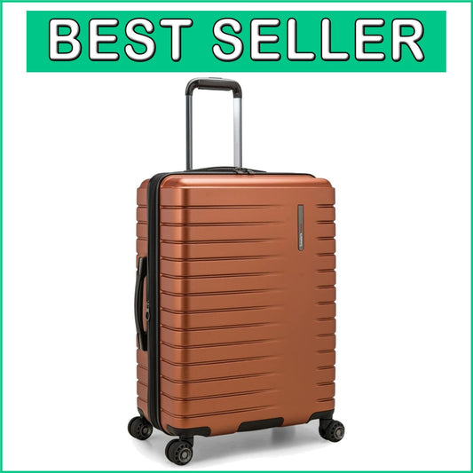 Durable 25-Inch Orange Polycarbonate Hardside Spinner Luggage Set - Travel in...