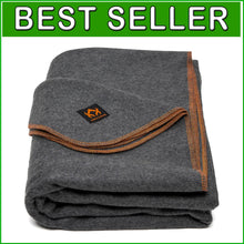 Load image into Gallery viewer, Versatile Large Wool Camping Blanket, 64in x 88in - Machine Washable Comfort