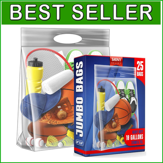 Durable 10 Gallon Zipper Storage Bags with Handle - Perfect for Moving & Camping