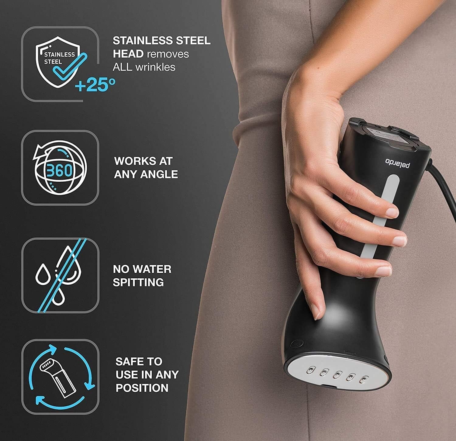 Travel Size Garment Steamer - Fast Heat-Up, Cool Touch, Ideal for Beginner Users