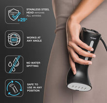 Load image into Gallery viewer, Travel Size Garment Steamer - Fast Heat-Up, Cool Touch, Ideal for Beginner Users