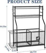 Load image into Gallery viewer, Multifunctional Sports Equipment Garage Organizer with Storage Bins &amp; Bat Rack