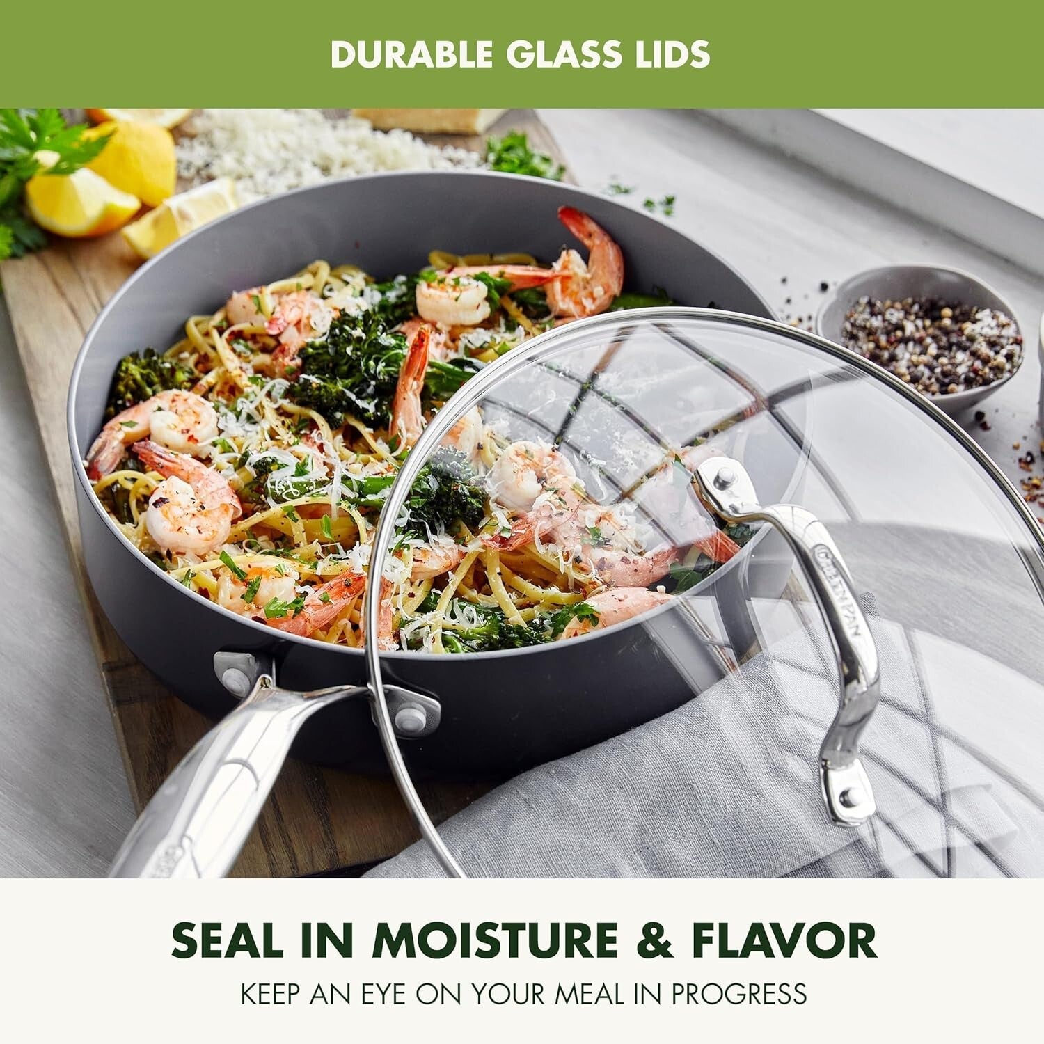 16-Piece Valencia Pro Cookware Set - Induction Safe, Oven Safe, Easy Cleanup