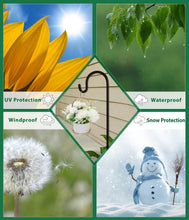 Load image into Gallery viewer, Adjustable Outdoor Shepherd Hook Stand, 5 Prong Base, 76 Inches Tall, 2 Packs