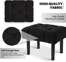 Load image into Gallery viewer, Elegant Jacquard Black Foot Rest Ottoman - Versatile Design for Modern Homes
