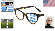 Load image into Gallery viewer, Elegant Cat Eye Computer Reading Glasses - 1.56 Progressive Blue Light Blockers