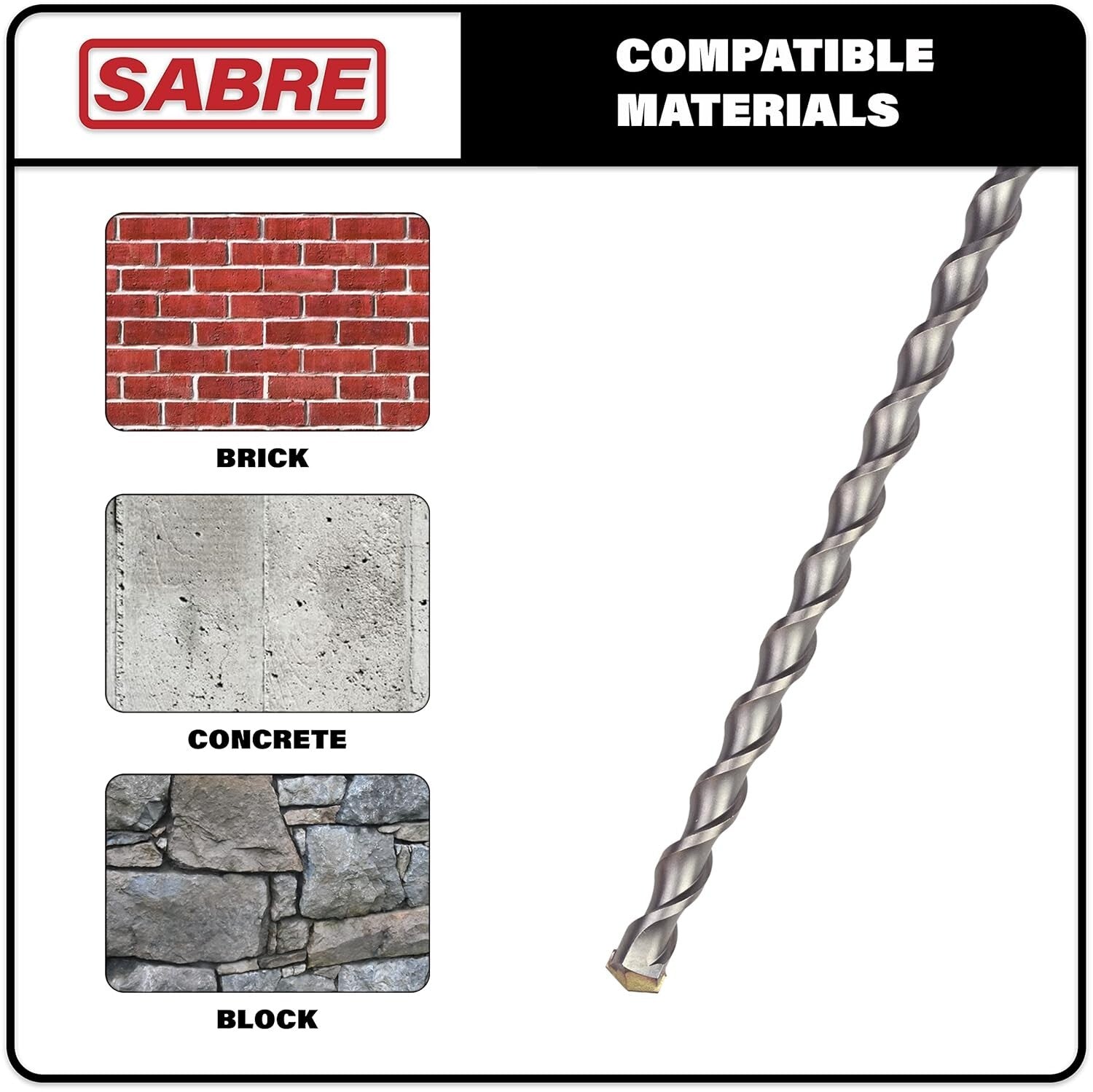 High-Performance 39 Inch 3/4 Inch SDS Plus Drill Bit for Heavy Masonry Work