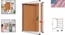 Load image into Gallery viewer, 26x20 Inch Secure Acrylic Door Bulletin Board - Lockable Cork Display Board