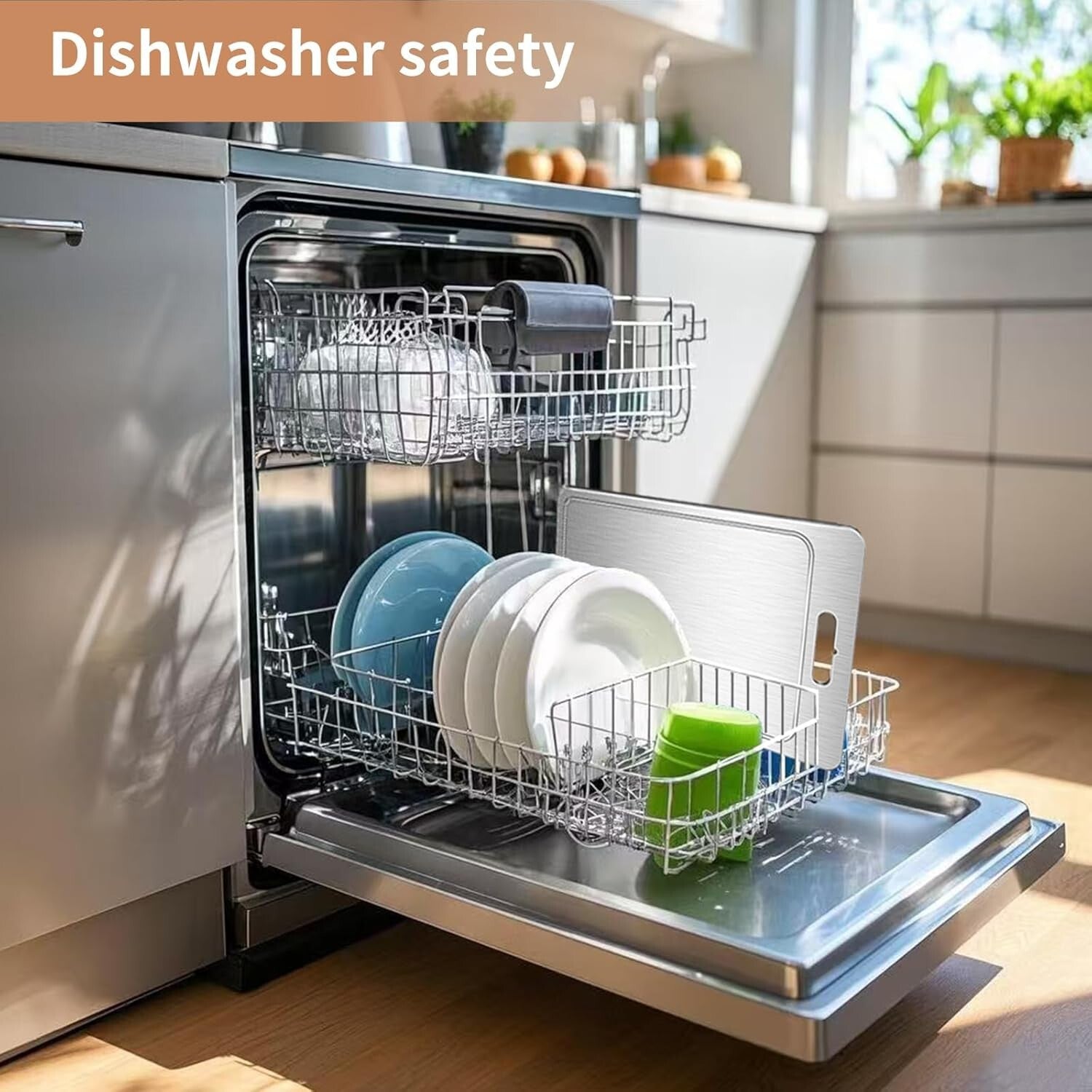 100% Pure Titanium Double-Sided Cutting Board with Juice Groove - Large Size