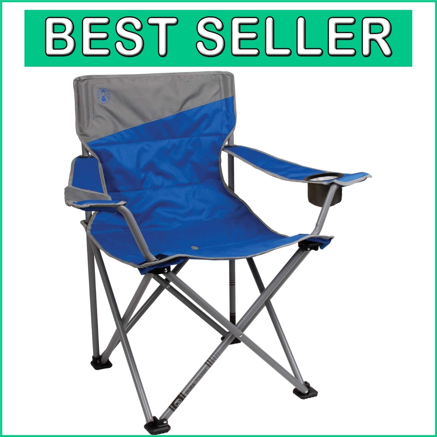 Convenient Quad Camping Chair with Cup Holder & Sturdy Support - 600 lb Capacity