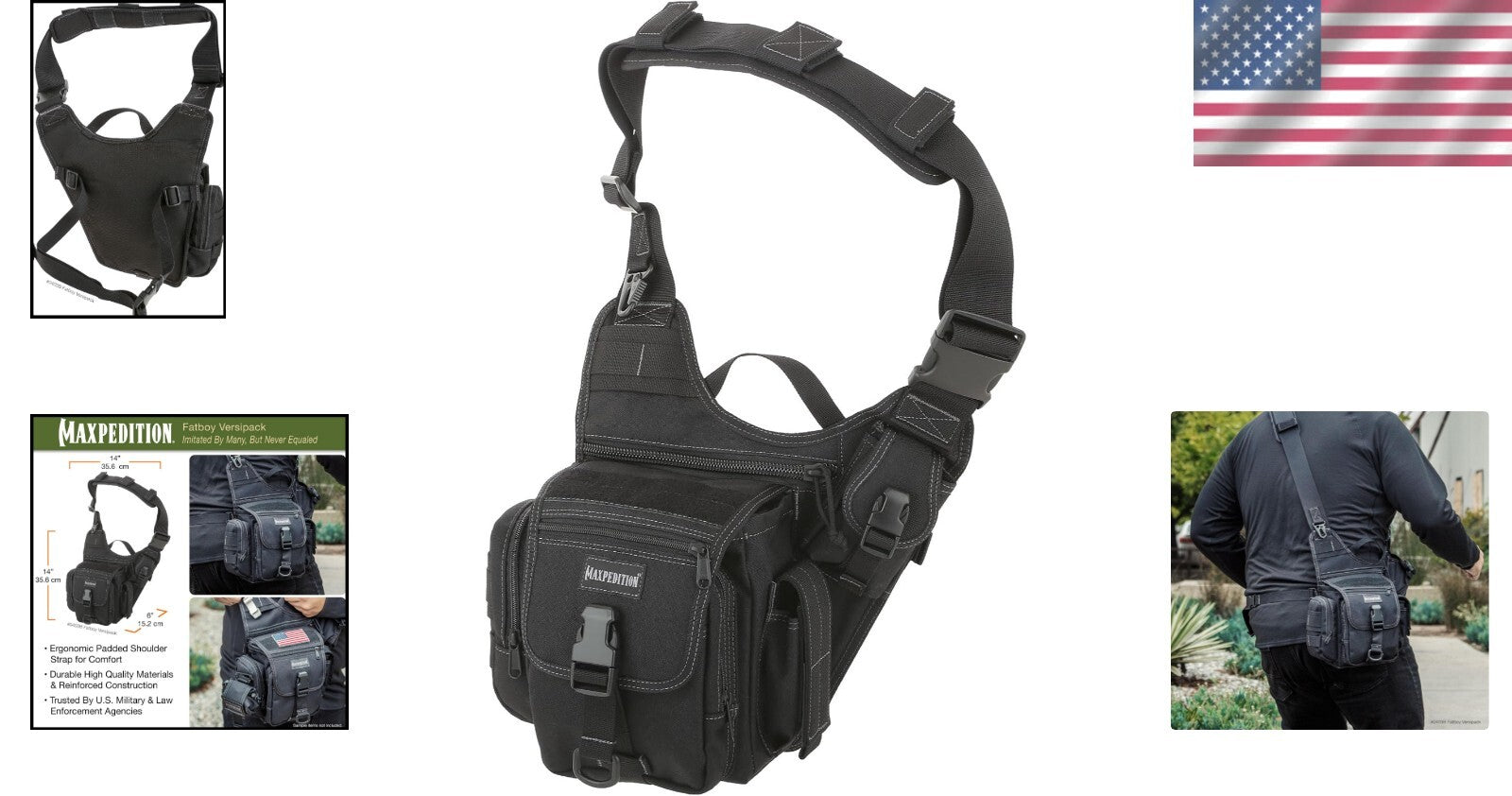 Ergonomic Fatboy Versipack - Stylish Nylon Sling Bag with Quick-Release Buckles
