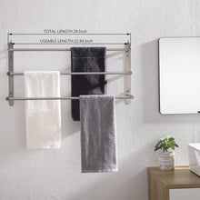 Load image into Gallery viewer, Brushed Nickel 3-Tier Stainless Steel Ladder Towel Rack for Modern Bathrooms