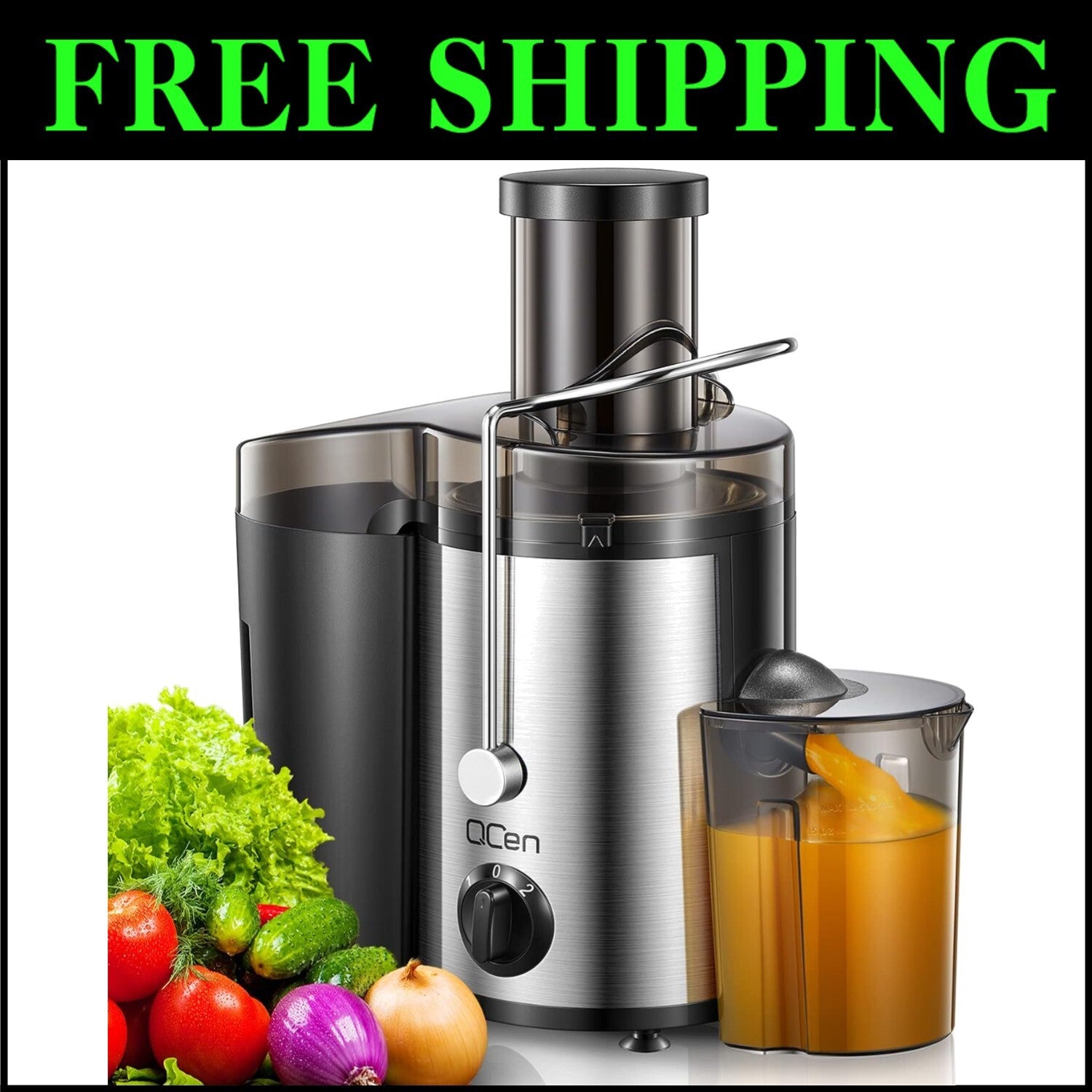 Centrifugal Juicer Extractor - 500W Power, BPA-Free, with Locking Safety Design