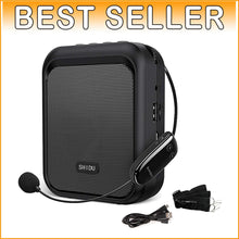 Load image into Gallery viewer, 10W Mini Voice Amplifier - Portable Bluetooth Speaker with UHF Wireless Mic