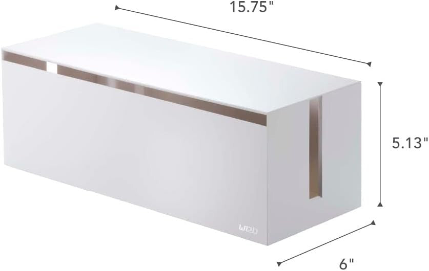 Compact & Elegant Cable Box for Power Strips – Stylish Desktop & Floor Storage