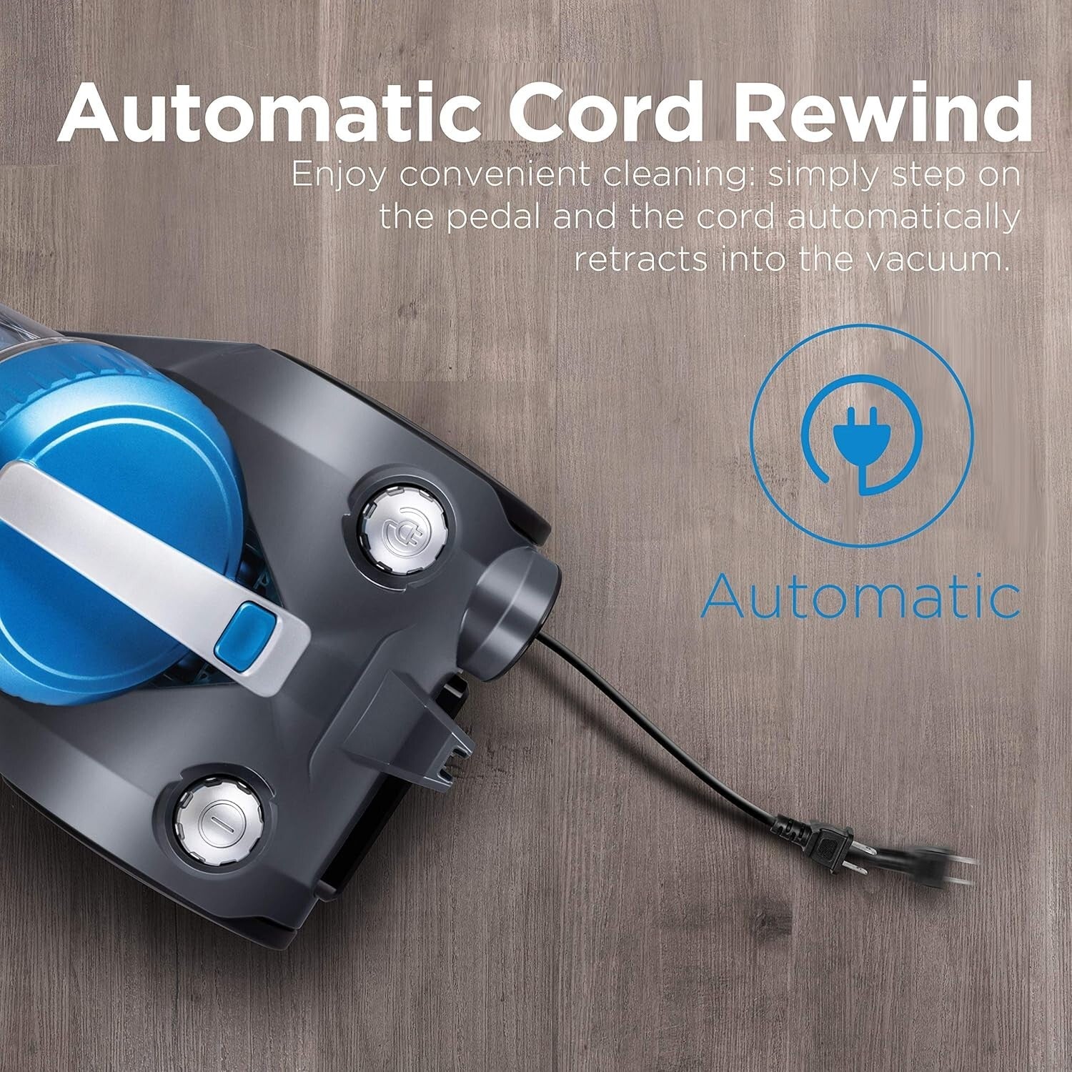 Effortless Cleaning with WhirlWind 2.5L Bagless Vacuum - Powerful Blue Canister