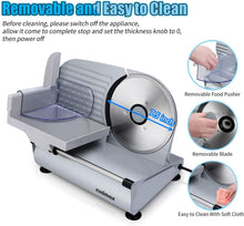 Load image into Gallery viewer, Professional Electric Deli Slicer: Adjustable Thickness for Meat, Cheese &amp; Bread