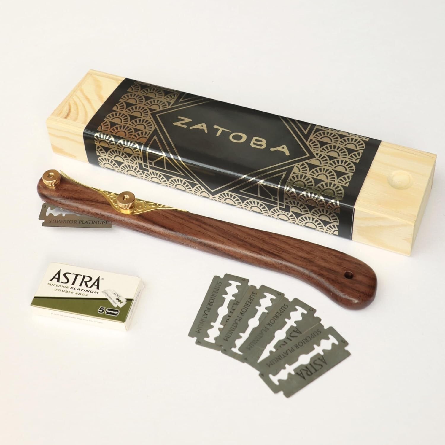 Elegant Walnut Bread Lame with Alloy Steel Blade & Precision Cut Razors