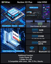 Load image into Gallery viewer, Powerful Intel N150 Mini PC, 16GB RAM &amp; 512GB SSD - Ideal for Business &amp; Home