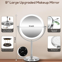 Load image into Gallery viewer, High-Definition 9" Rechargeable Makeup Mirror - Touch Dimmable &amp; Travel-Friendly