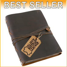 Load image into Gallery viewer, Vintage Dark Brown Leather Scrapbook with 3-Ring Binder - Elegant Memory Keeper