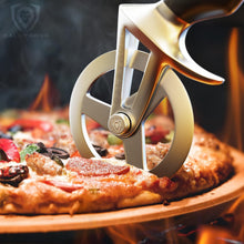 Load image into Gallery viewer, Professional Stainless Steel Pizza Cutter with Safety Thumb Guard &amp; Cover