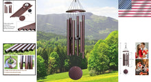 Load image into Gallery viewer, 36" Outdoor Wind Chimes in Bronze - Deep Tones for Memorial Remembrance