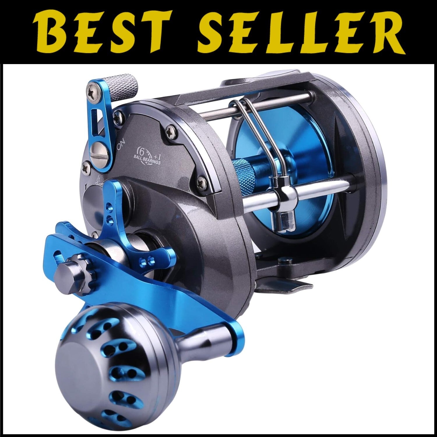 Durable Carbon Fiber Pull Fishing Reel with Double Ratchet System - Right-Handed