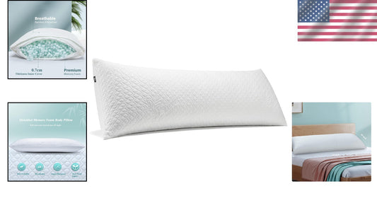 Breathable Extra Thick Body Pillow with Cooling Pillowcase - 20x54 Inches