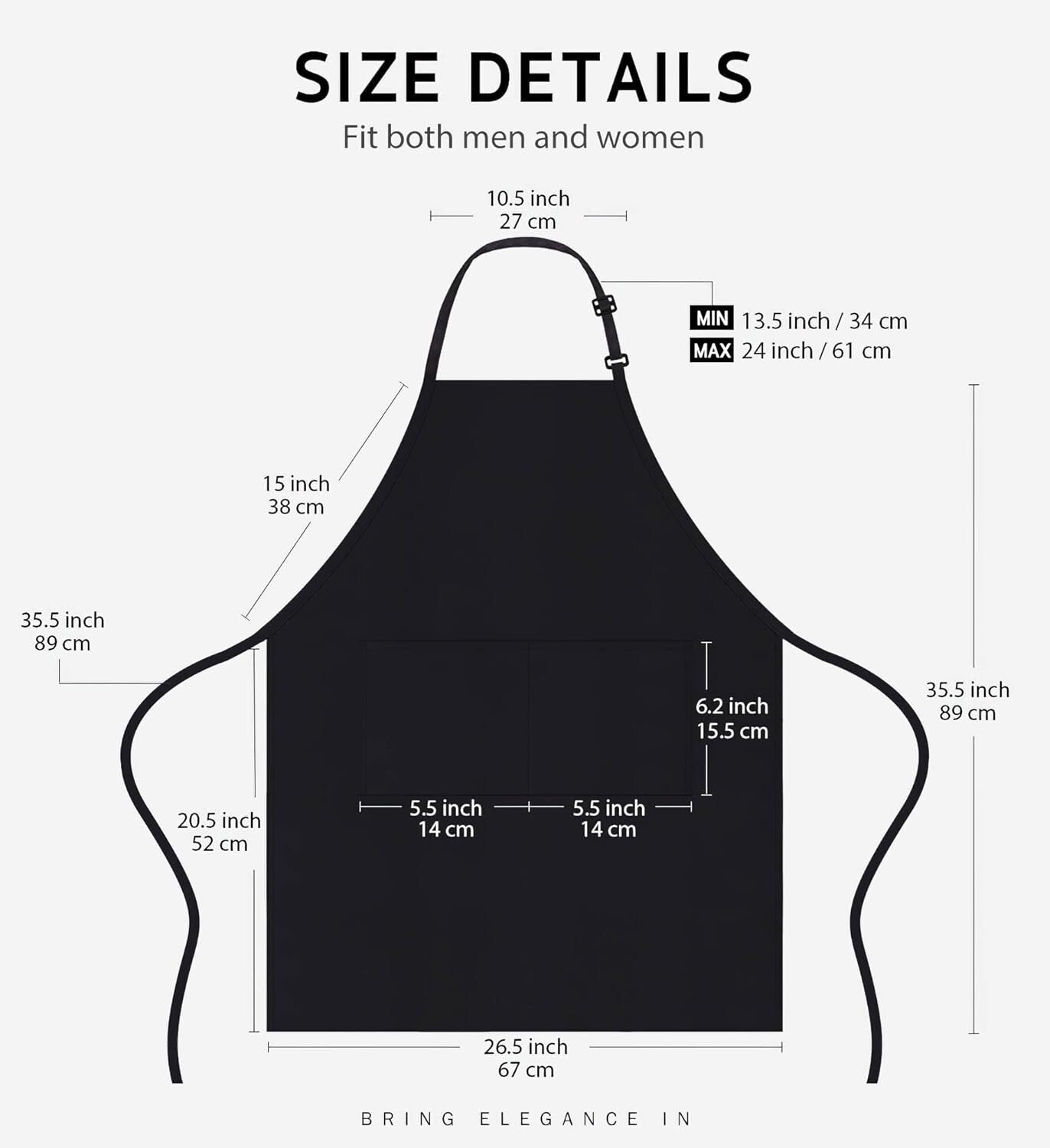 Unisex 100% Cotton Bib Aprons - Bulk 12 Pack with Large Pockets for Kitchen Use
