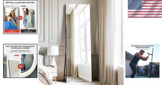 Premium 68x20 Distortion-Free Mirror with Shatter-Proof Glass & Anti-Oxidation