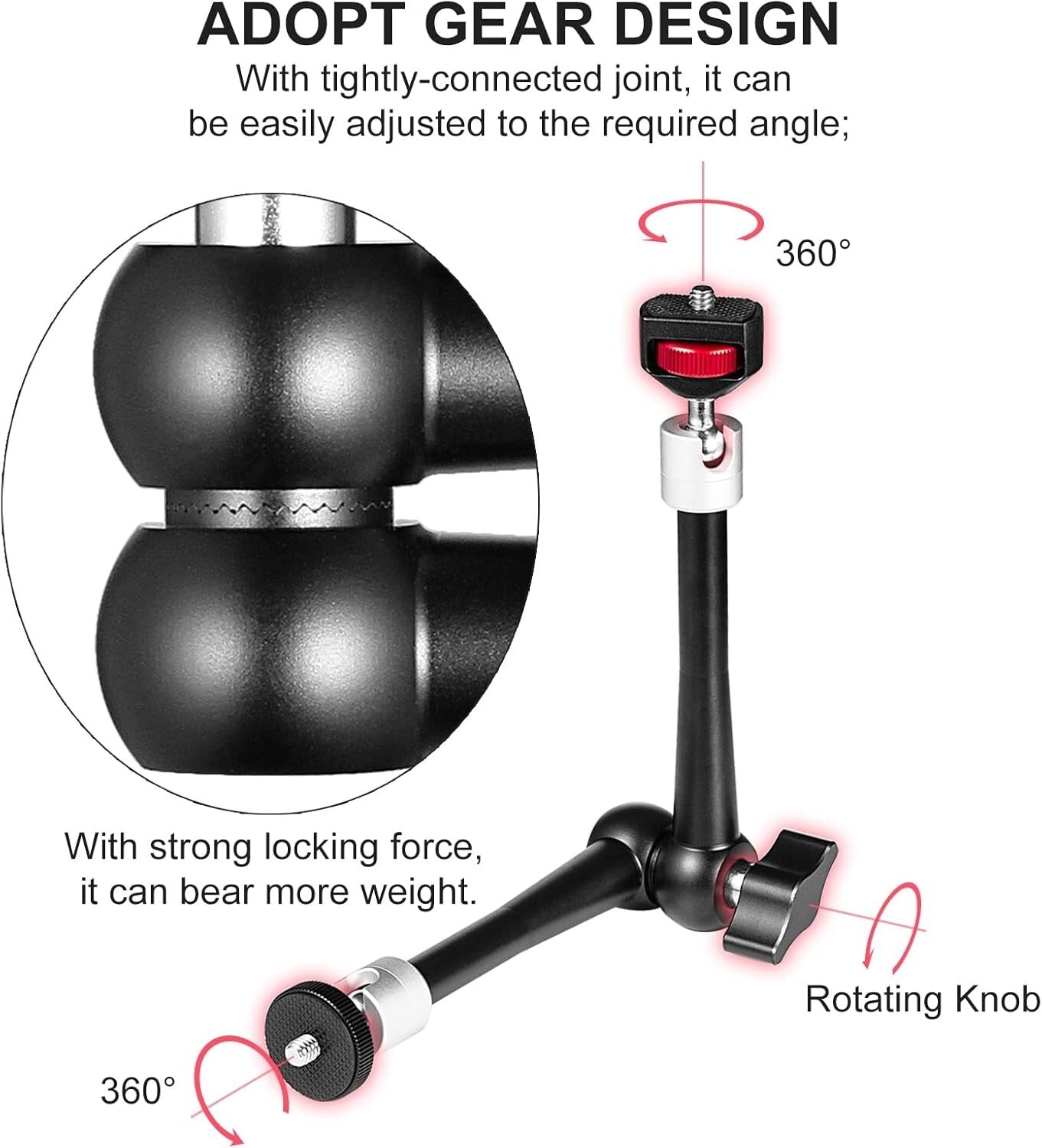 Durable 11'' Magic Arm and Super Clamp Kit - Perfect for Vlogging & Shooting