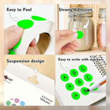Load image into Gallery viewer, Revolutionary Adhesive Dot Labels - 10000 Fluorescent Green Stickers, 3/4 Inch