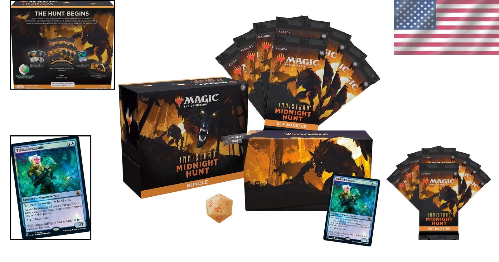 Ultimate Magic: The Gathering Bundle: Midnight Hunt Set Boosters & Accessories