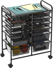 Load image into Gallery viewer, Versatile 12 Drawer Utility Cart with Locking Wheels - Perfect for Crafting