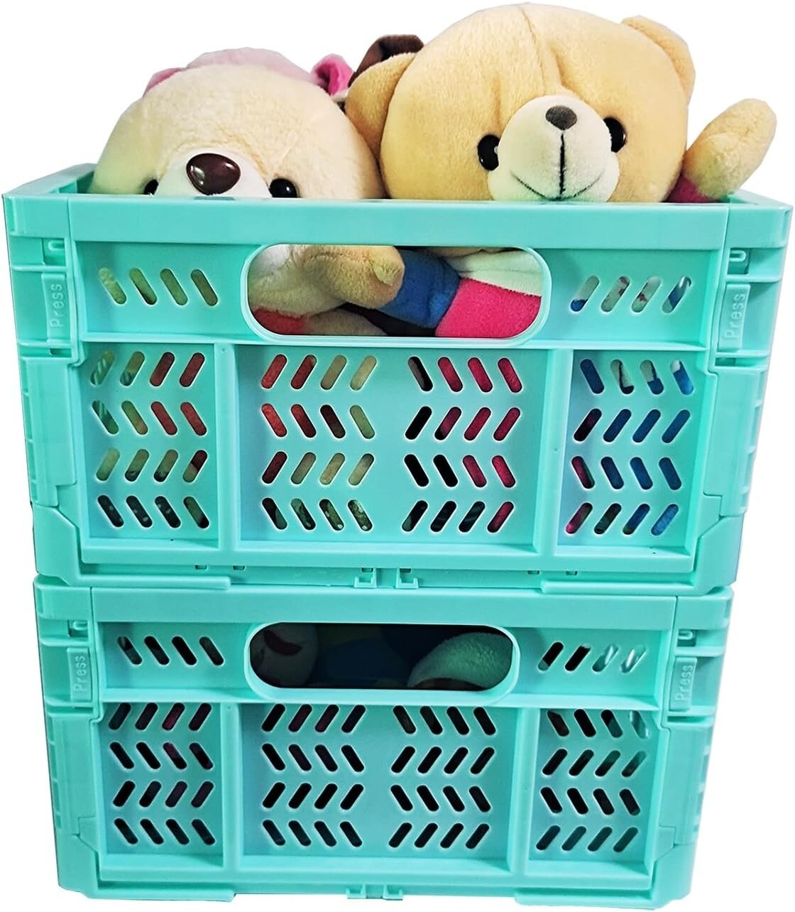 Durable 20L Collapsible Storage Baskets - Ideal for Home & Office Organization