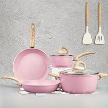 Load image into Gallery viewer, PFAS-Free Elegant Pink Ceramic Cookware Set – 12 Pieces for Gastronomic Delights