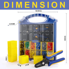 Load image into Gallery viewer, Professional Ferrule Crimping Tools with Adjustable Ratchet &amp; 2500 Wire Ends