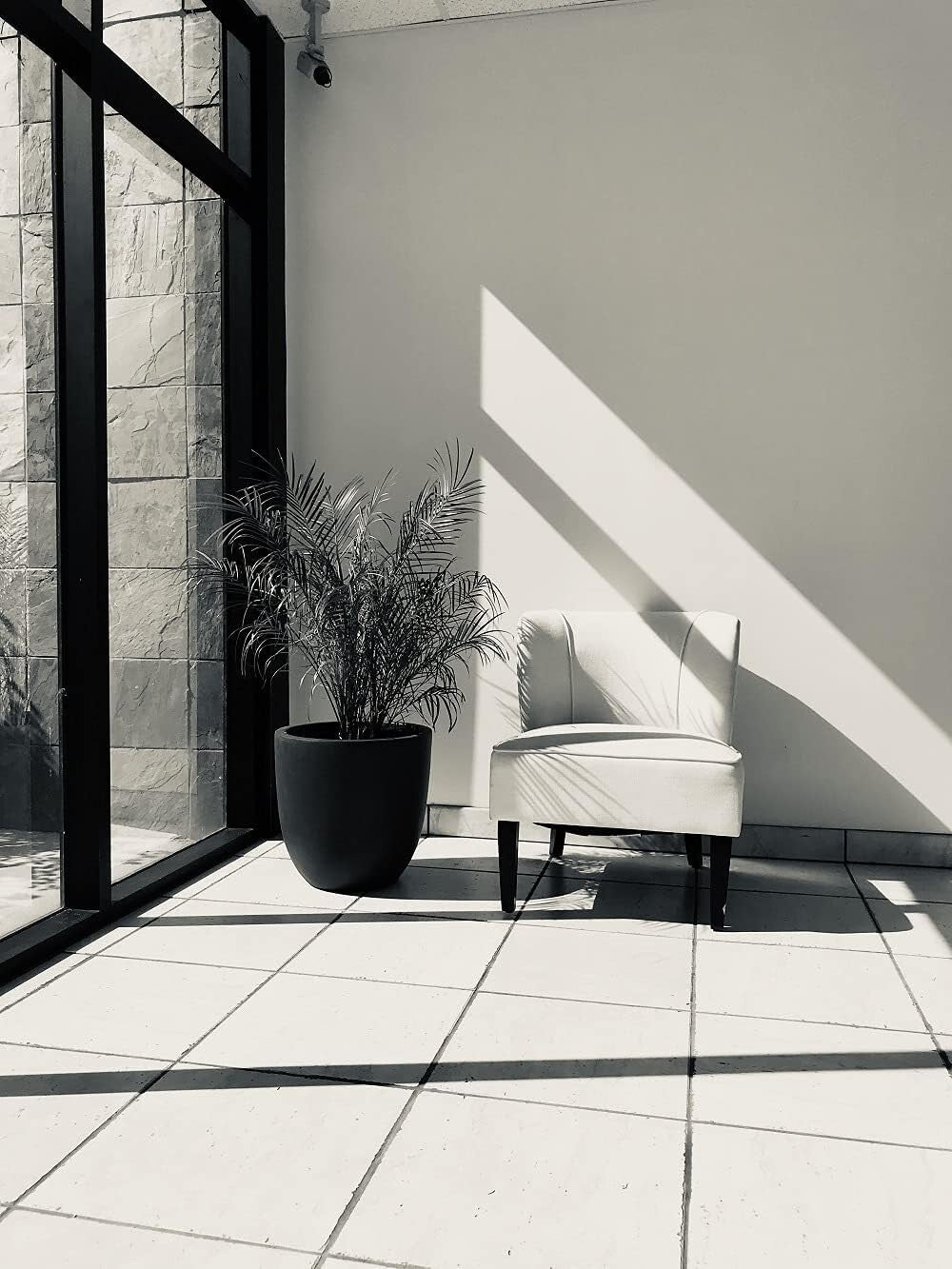 Elegant 14" Diameter Concrete Planter with Rubber Plug - Perfect for Every Space