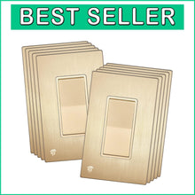 Load image into Gallery viewer, Versatile Gold Decorator Light Switch 15A 10 Pack - Ideal for Home &amp; Commercial