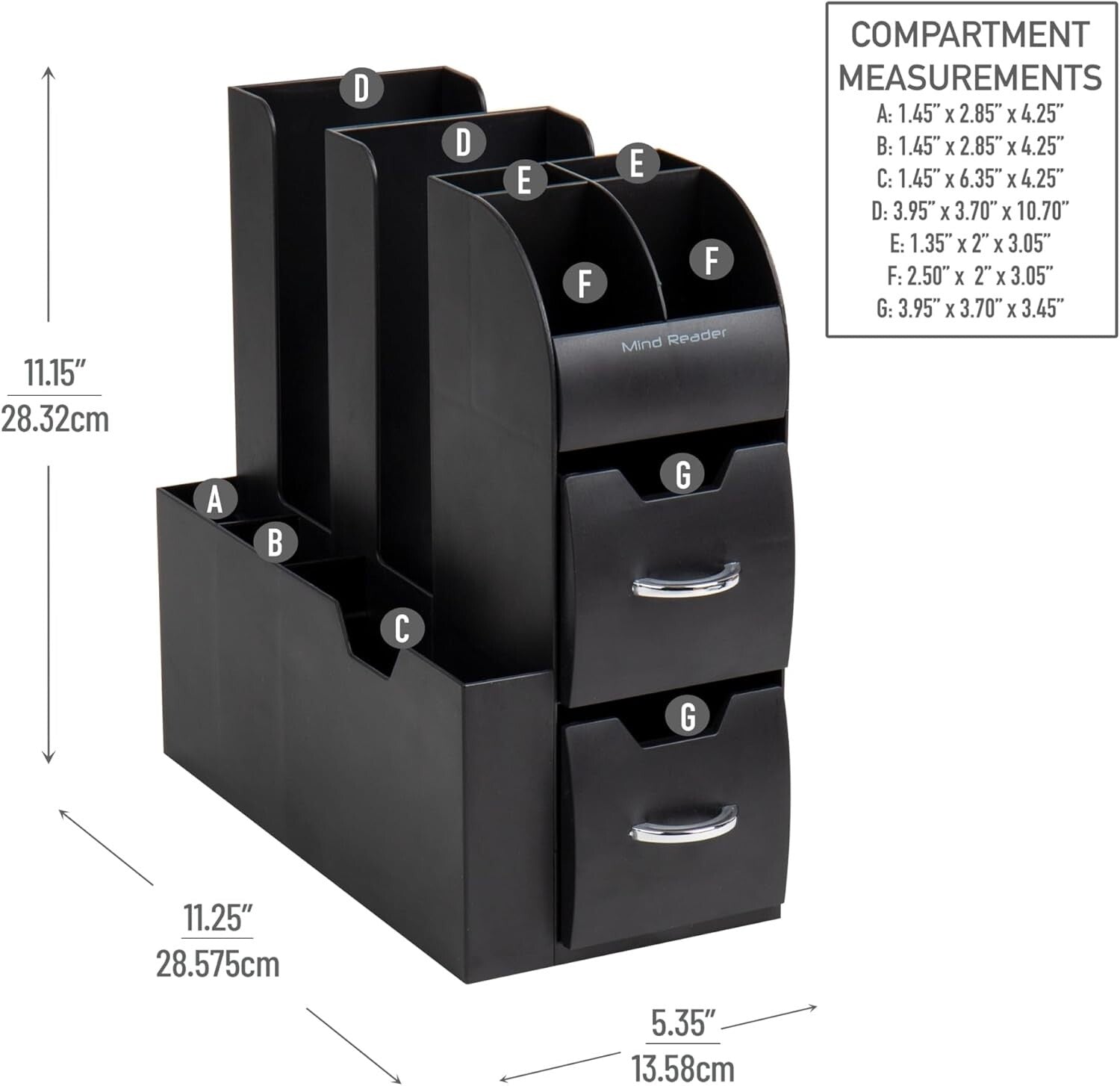 Set of 2 Non-Slip Cup and Condiment Organizers for Modern Countertop Storage