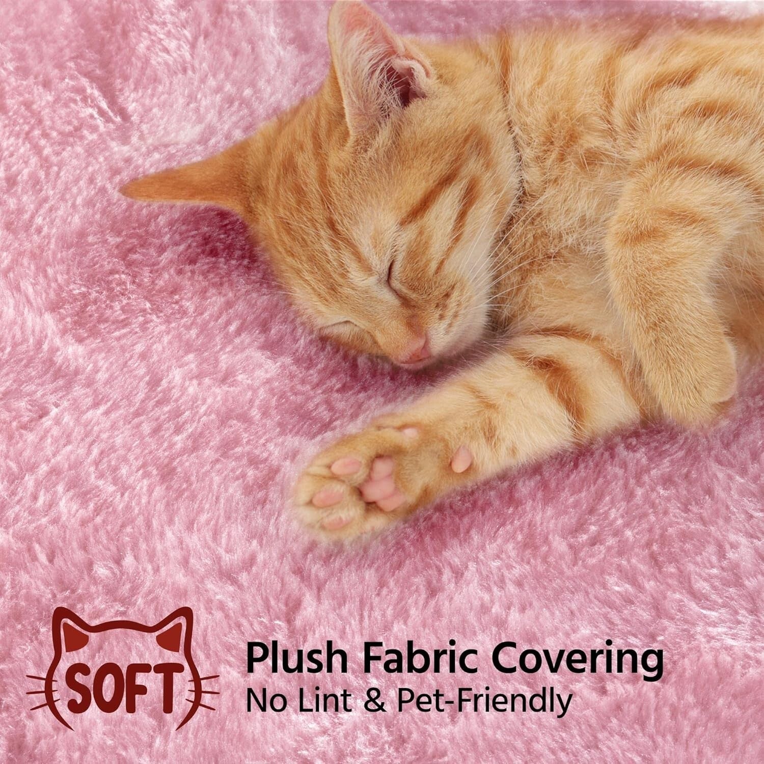 Stylish Multi-Level Cat Tree with Condos and Scratching Posts - 70in Pink