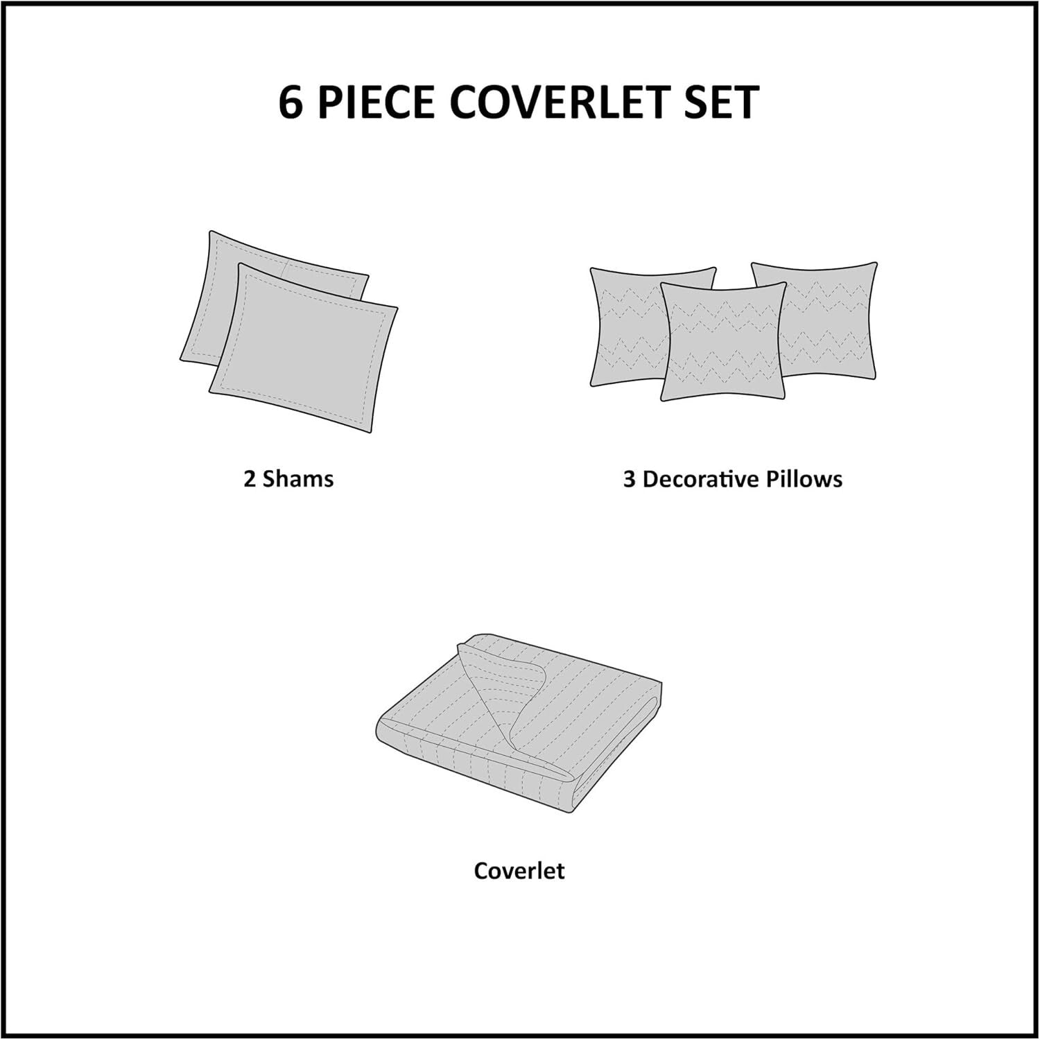 Cozy Buffalo Plaid Reversible Quilt Set with Decor Pillows - Full/Queen 6-Piece