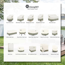 Load image into Gallery viewer, Adjustable Heavy Duty Outdoor Swivel Lounge Chair Covers - 2 Pack Beige &amp; Gray